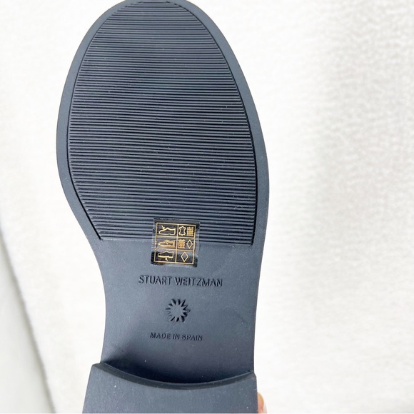 Stuart weitzman black Henley Suede Combat Boot Size 8 New - Picture 9 of 9